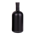 Matte black 200ml 375ml 500ml 750ml 1000ml round liquor wine vodka glass bottles